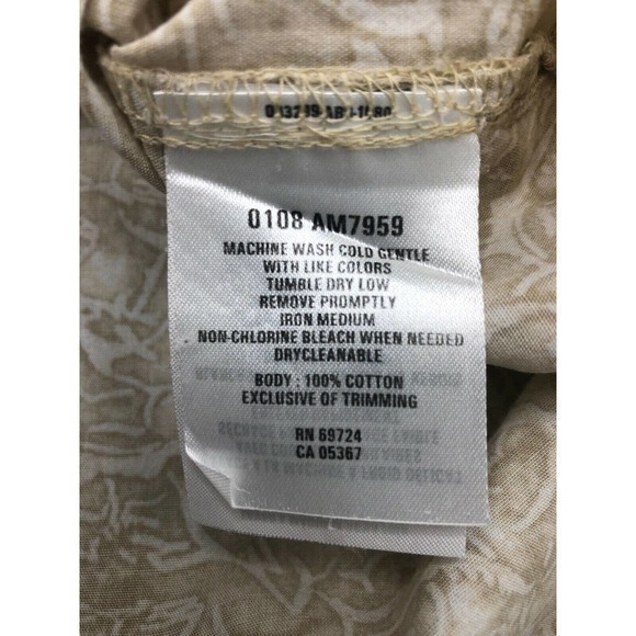 Columbia Mens Large Cream Color Camp Shirt Large - Picture 10 of 11